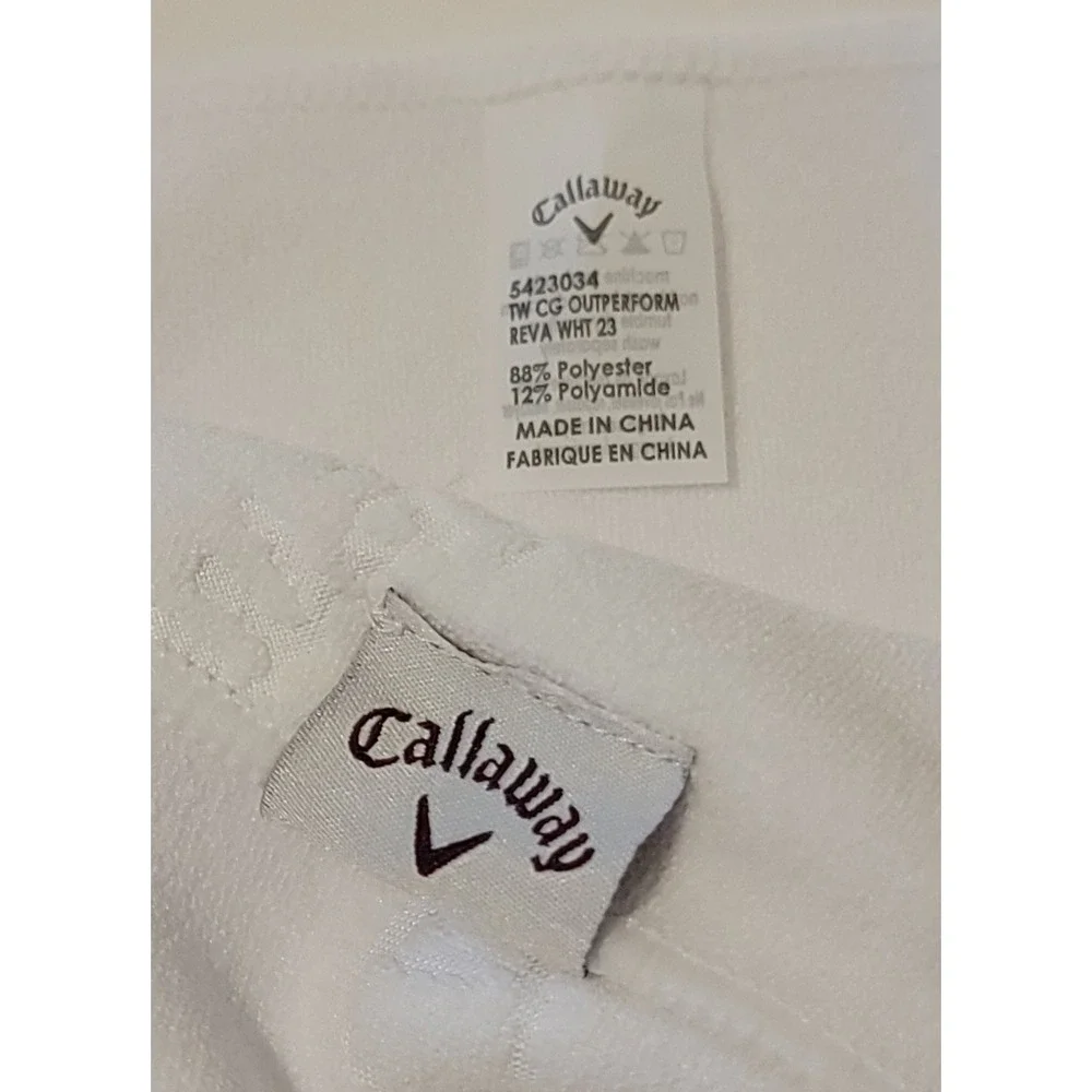 Callaway White REVA Outperform Microfiber Towel Embroidered Sz‎ 30x20